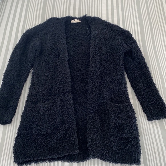 Pink Republic Sweaters - Pink Republic black fuzzy sweater
